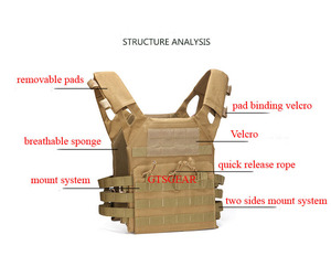 Gilet tactique d'entraînement en plein air à prix d'usine avec système Molle retirer en toute sécurité le gilet de protection - Product Image 3