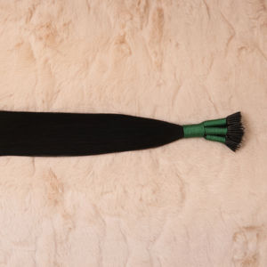 ผมต่อเนื้อผมมนุษย์ผมคนอินเดียแท้ผมต่อแบบอินเดียสีดำธรรมชาติสองชั้นขนาด22นิ้ว - Product Image 1