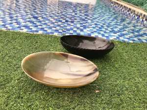 Bol en corne de buffle et de boeuf poli à la main artisanat indien moderne pour la décoration de la maison - Product Image 2