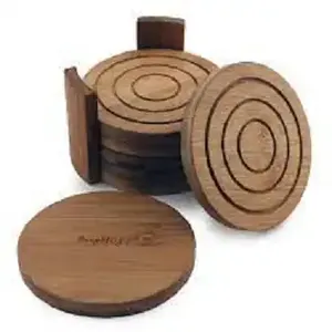 Posavasos de madera moderno hecho a mano de la mejor calidad/posavasos de té ecológico impreso con láser cuenco de madera pulido sostenible exportación mundial - Product Image 6