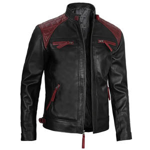 Chaqueta de cuero genuino de primera calidad con diseño elegante Costura duradera Ajuste cómodo. Para ropa informal o formal Talla XS - Product Image 1