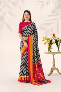 Fabricant et fournisseur d'Inde, sari vintage en tussar avec imprimés pour les fêtes, Diwali, la plage et les bals, mode féminine - Product Image 5