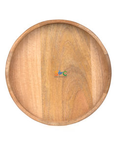 Bandeja de madera Natural hecha a mano, bandeja de servicio de madera - Product Image 6