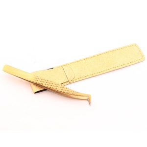 Pinzas de pestañas con agarre de diamante sostenible más vendidas con punta puntiaguda Accesorios de belleza hechos a mano ecológicos - Product Image 2