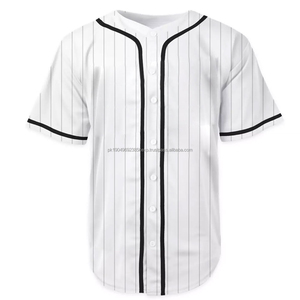 Camisas de béisbol bordadas personalizadas al por mayor Camiseta de béisbol blanca Ganga americana - Product Image 1