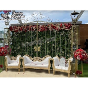 Decoración de escenario de fiesta de recepción única con paneles de puerta decoración de escenario de recepción de boda victoriana paneles de puerta de escenario de boda canadiense - Product Image 1