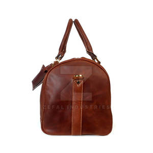 Bolsa de viaje de cuero impermeable con correa de hombro ajustable con logotipo personalizado, cierre de cremallera informal ecológico - Product Image 3