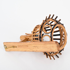 Lámpara de pared con diseño de ratán natural de color clásico de primera elección, pantalla para decoración de pared del hogar, portalámparas - Product Image 3