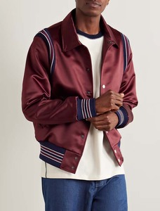 2025 veste universitaire en Satin personnalisé de haute qualité grande taille lycée Letterman brodé Baseball Varsity en gros - Product Image 2