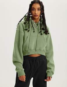 เสื้อสเวตเชิ้ตแขนยาวทรงครอป ดีไซน์ปี 2024 คุณภาพสูง แบบพรีเมียม ทรงโอเวอร์ไซส์ สำหรับผู้หญิง สินค้าขายดี - Product Image 3