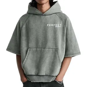 New 2024 Boxy fit hoodie sweatshirt Men women high quality pullover hoddies short sleeve most selling unisex oversized hoddie