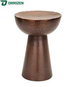 Table d'appoint en fer de style industriel résistante aux intempéries pour la maison, le bureau, le salon, la chambre ou l'extérieur pour les terrasses et les balcons. - Product Image 5