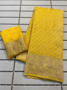 High <b>on</b> Demand Pure Khadi Silk <b>Saree</b> With Rich Zari Woven Pallu for Women Wedding Party Wear Luxury <b>Saree</b> for <b>Sale</b> - Product Image 5