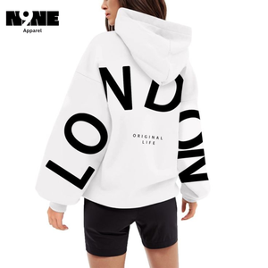 Casual Eco-Friendly Knitted Hoodies with Breathable <b>Drop</b> Shoulder Figures Winter Streetwear with Front Logo Hooded Collar - Product Image 4