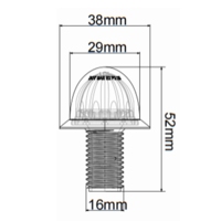 Feu de position latéral LED bicolore 12-24V étanche IP67K, petit modèle type pastèque, garantie 2 ans pour la rénovation/amélioration des camions et remorques
