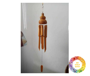 Sons en bois durables, carillons éoliens en bambou pour porche, méditation et décor écologique Carillons éoliens en bambou apaisants pour la maison - Product Image 1