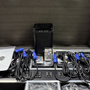 10pcs một bộ rgbwauv có thể sạc lại smartbat uplight Pin điều khiển không dây Wedding party DJ ánh sáng sân khấu uplights mệnh với trường hợp - Product Image 5