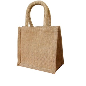 Wholesale Promotional Colorful Design Burlap Jute Tote <b>Bags</b> with Pockets Reusable and Eco-friendly - Product Image 4
