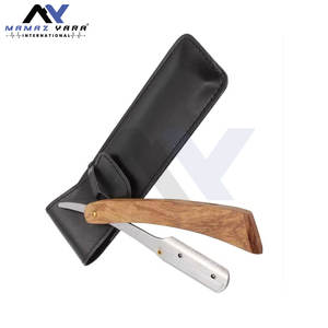 Rasoirs à raser en bois les plus vendus, équipement de salon, logo personnalisé, rasoir droit durable, salons de coiffure, soins de beauté - Product Image 4