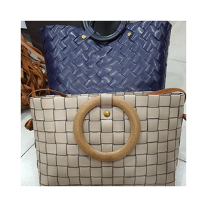 New Trendy Lady <b>Plastic</b> Bag Design Luxury Shopping <b>Tote</b> Bag Small Handbag Made in VietNamese - Product Image 1