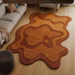 Vente en gros de tapis en laine douce tufté à la main tapis épais et plat pour usage domestique tapis de salon faits à la main pour la maison - Product Image 2