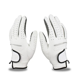 Blanc doux couleur Indonésie Cabretta cuir haute qualité souple Cabretta cuir hommes gants de golf fabricants durables - Product Image 1