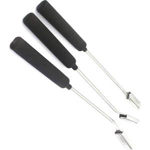 Juego de escofina de flotador Dental equino de 3 piezas, escofina hacia abajo, hacia arriba y recta, mango negro duradero, instrumentos veterinarios, Odontología de caballos - Product Image 2