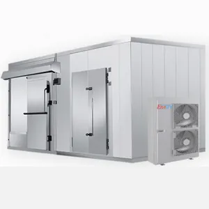 EMTH kaynağı soğuk oda depolama buz kutusu soğuk oda-18 derece yoğuşmalı ünite ve evaporatör ve paneller soğuk odası