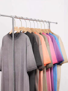 เสื้อยืดวินเทจ boxy เสื้อยืดซักแล้วเสื้อยืดครอปไหล่ตกเสื้อยืดกันแดดจางลง - Product Image 3