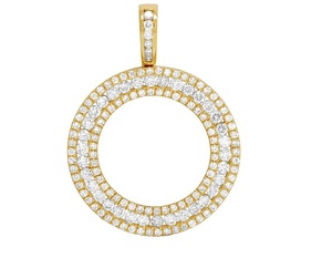 Plata S925 de alta calidad con moissanita, Diamante redondo de moda, colgante de diseño Circular a la moda, accesorio de joyería para regalo - Product Image 1