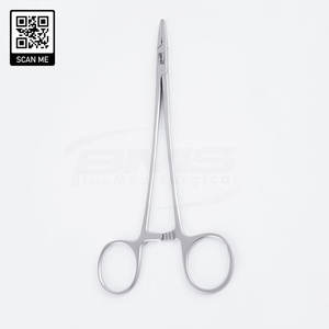 Instrument chirurgical ORL Lawrence Premium 18 cm en acier inoxydable, porte-aiguille réutilisable avec mâchoires dentelées, pince médicale - Product Image 2