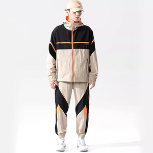 Matériau respirant survêtements à séchage rapide hommes coupe-vent costume/meilleure vente couleur unie hommes coupe-vent costume - Product Image 5