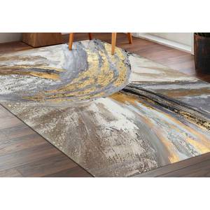 Alfombra Abstracta de Mármol Dorado: Alfombra Moderna Antideslizante, Alfombra Delgada No Tejida - Product Image 3