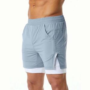 Pantalones cortos de verano para hombre, ropa de hombre, pantalones cortos deportivos de algodón y poliéster para correr, cintura elástica con cordón y bolsillos - Product Image 3