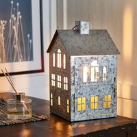 Lanterne suspendue en forme de cabane de haute qualité décors de Noël antiques hôtels restaurants fêtes fournisseur de fabricant en gros