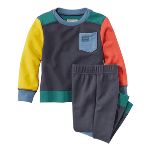 ชุดเสื้อผ้าเด็กฤดูร้อนสั่งทำขายส่ง ชุดวอร์มคอกลมผ้าฝ้าย ชุดจ็อกกิ้งไซส์ใหญ่สำหรับเด็ก พิมพ์ลายกันลม - Product Image 1