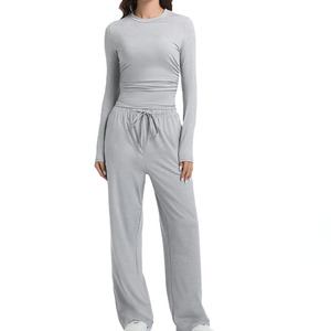 Conjunto de yoga blanco para mujer, Top sujetador elegante con pantalones cortos sin costuras, ropa deportiva, ropa de entrenamiento de dos piezas, traje de gimnasio - Product Image 1