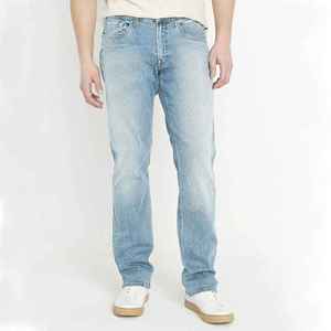 กางเกงยีนส์ขายาวสำหรับผู้ชายกางเกงยีนส์ขายาวทรงหลวมกระเป๋าหน้าหลัง - Product Image 1