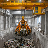 Grue à double poutre QZ pour charges lourdes avec système de motorisation pour la préhension des déchets, hauteur de levage de 25 m pour un transfert efficace des ordures