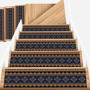 Alfombra Azul, Alfombra Naranja, Alfombra Azteca, Alfombra Moderna, Alfombra Estampada, Goblen - Product Image 3