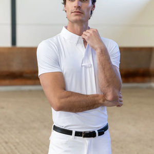 Camiseta de equitación para hombre, ligera, suave, de manga corta, transpirable, para entrenamiento ecuestre, personalizable. - Product Image 4