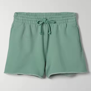 100% algodón personalizado verano 2 piezas pantalones cortos conjuntos mujeres alta calidad Casual al aire libre más vendidos patrón sólido cremallera parches - Product Image 5