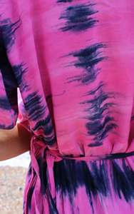 Nuevo Vestido Maxi sin Mangas con Estampado Tie Dye Hecho a Mano, Ecológico, Estilo Boho para Mujer, Venta al Por Mayor OEM - Product Image 6