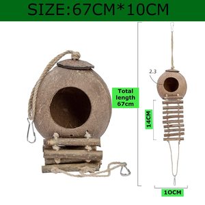 รังนกกะลามะพร้าวแบบแขวนพร้อมบันไดแบบแขวนรังนกกะลามะพร้าวขนาด13ซม. ผู้จำหน่ายจากเวียดนาม - Product Image 6