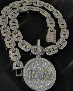 จี้หัวกะโหลกตามสั่งประดับด้วยเพชรโมอิสแบบกลม3Ct ตัวอักษร14K ชุบโรสโกลด์เงินสเตอร์ลิง - Product Image 5