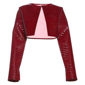 Chaqueta de motocicleta de PU para Otoño e Invierno 2025 para mujer, Chaqueta corta de piel sintética para la calle - Product Image 2