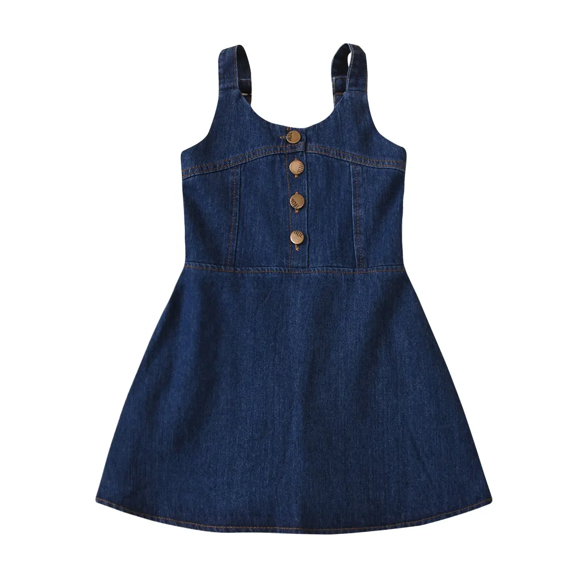 Baby Party Frocks Summer Dress For Girls Holiday Denim Fashion Little Kids Child Clothing Dresses