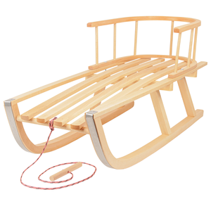 Trineo infantil de madera de haya Premium con respaldo desmontable-Ecológico - Product Image 1