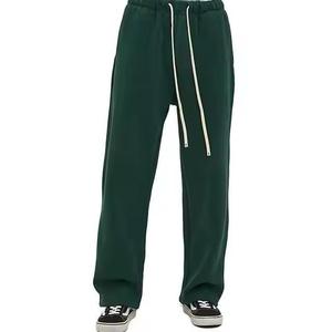 Lavage à l'acide Vintage coupe ample sport pantalons de survêtement 100% coton Logo personnalisé taille élastique droite pantalon de survêtement en polaire lourde - Product Image 6