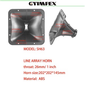 Diffuseur de son pour haut-parleur à guide d'ondes en ligne ABS 202*202*145mm, type cornet, pour systèmes line array - Product Image 2